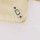 BALENCIAGA The Messenger Shoulder Bag Leather Beige Auth 141292-9