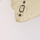 BALENCIAGA The Messenger Shoulder Bag Leather Beige Auth 141292-14