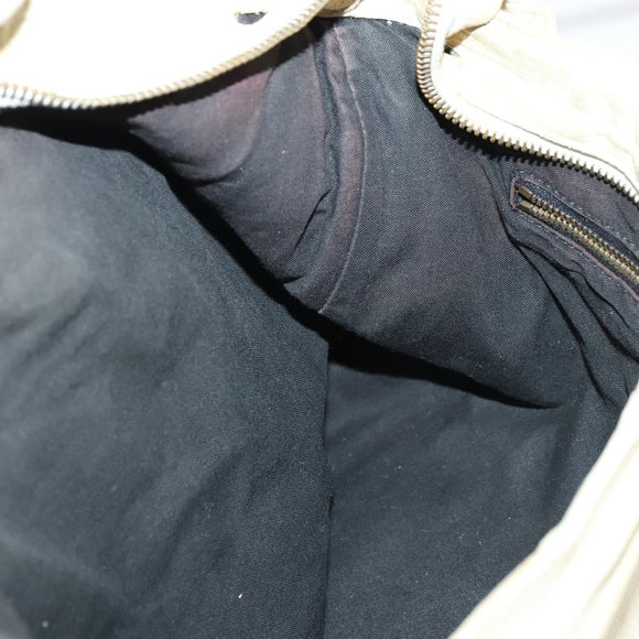 BALENCIAGA The Messenger Shoulder Bag Leather Beige Auth 141292