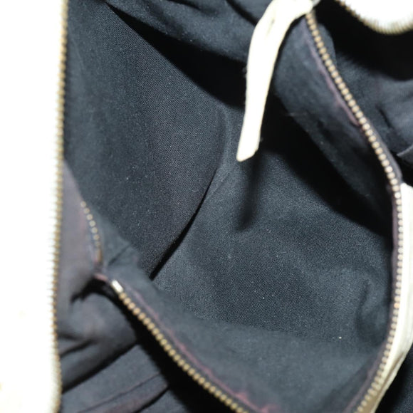 BALENCIAGA The Messenger Shoulder Bag Leather Beige Auth 141292