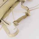 BALENCIAGA The Messenger Shoulder Bag Leather Beige Auth 141292-7