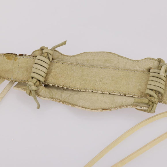 BALENCIAGA The Messenger Shoulder Bag Leather Beige Auth 141292