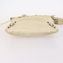 BALENCIAGA The Messenger Shoulder Bag Leather Beige Auth 141292-5
