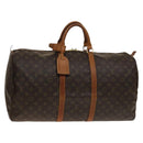 LOUIS VUITTON Monogram Keepall 55 Boston Bag M41424 LV Auth 141304-1