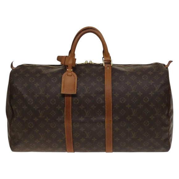 LOUIS VUITTON Monogram Keepall 55 Boston Bag M41424 LV Auth 141304