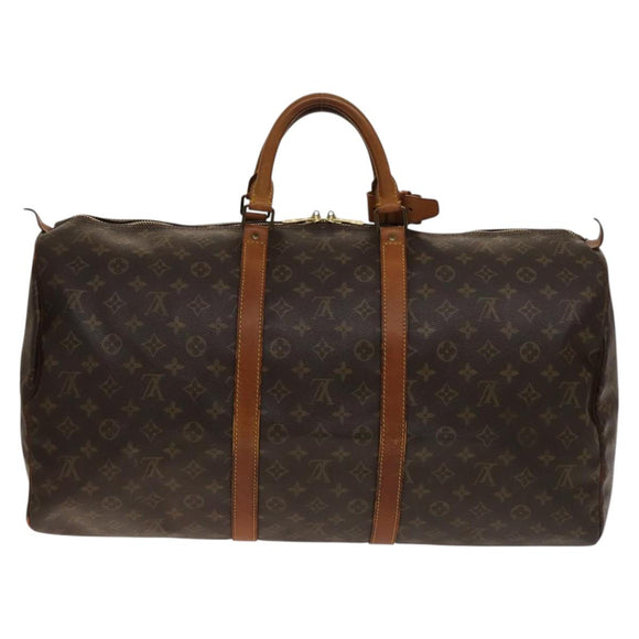 LOUIS VUITTON Monogram Keepall 55 Boston Bag M41424 LV Auth 141304