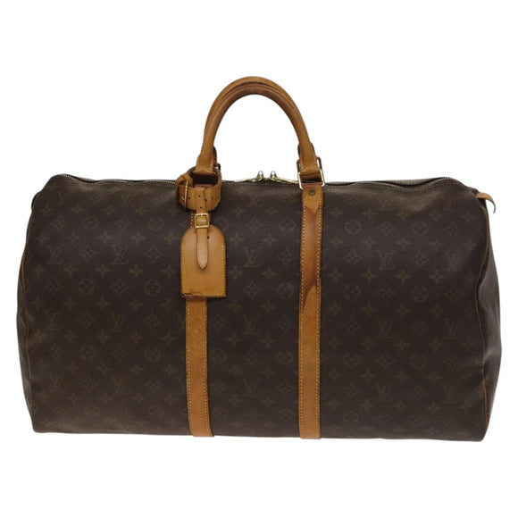 LOUIS VUITTON Monogram Keepall 55 Boston Bag M41424 LV Auth 141305