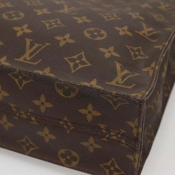 LOUIS VUITTON Monogram Sac Plat Hand Bag M51140 LV Auth 141315