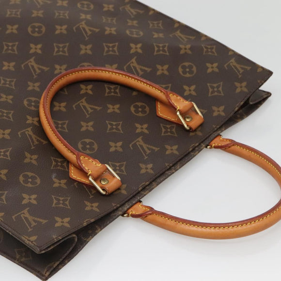 LOUIS VUITTON Monogram Sac Plat Hand Bag M51140 LV Auth 141315