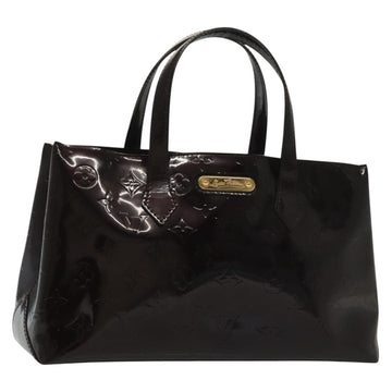 LOUIS VUITTON Monogram Vernis Wilshire PM Hand Bag Amarante M93641 Auth 141320