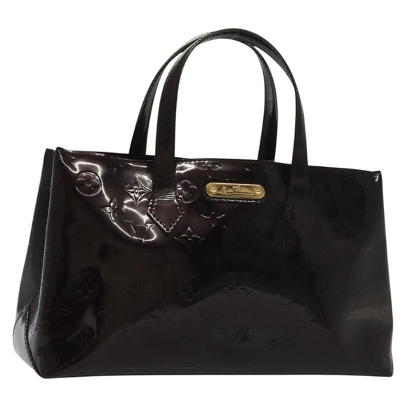 LOUIS VUITTON Monogram Vernis Wilshire PM Hand Bag Amarante M93641 Auth 141320