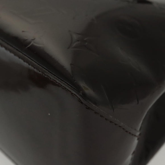 LOUIS VUITTON Monogram Vernis Wilshire PM Hand Bag Amarante M93641 Auth 141320