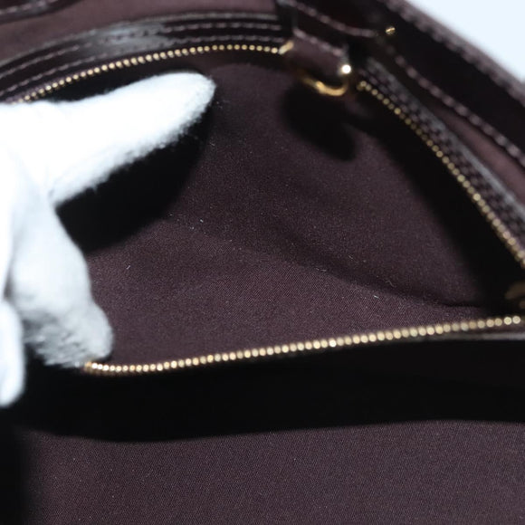 LOUIS VUITTON Monogram Vernis Wilshire PM Hand Bag Amarante M93641 Auth 141320