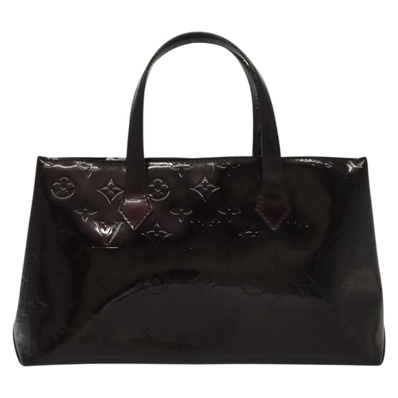 LOUIS VUITTON Monogram Vernis Wilshire PM Hand Bag Amarante M93641 Auth 141320
