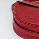 LOUIS VUITTON Epi Jeune Fille MM Shoulder Bag Red M52157 LV Auth 141329A-15