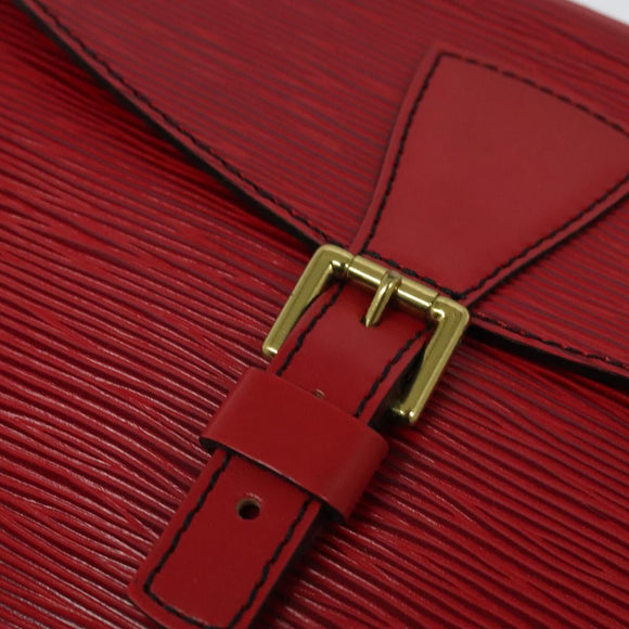 LOUIS VUITTON Epi Jeune Fille MM Shoulder Bag Red M52157 LV Auth 141329A