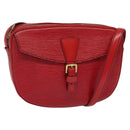 LOUIS VUITTON Epi Jeune Fille MM Shoulder Bag Red M52157 LV Auth 141329A-1