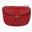 LOUIS VUITTON Epi Jeune Fille MM Shoulder Bag Red M52157 LV Auth 141329-13