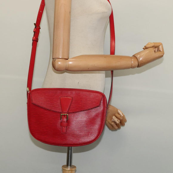 LOUIS VUITTON Epi Jeune Fille MM Shoulder Bag Red M52157 LV Auth 141329A