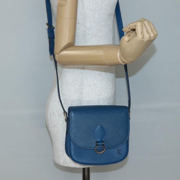 LOUIS VUITTON Epi Saint Cloud PM Shoulder Bag Blue M52195 LV Auth 141330