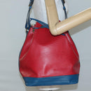 LOUIS VUITTON Epi Noe Shoulder Bag Bicolor Red Blue M44084 LV Auth 141333-22