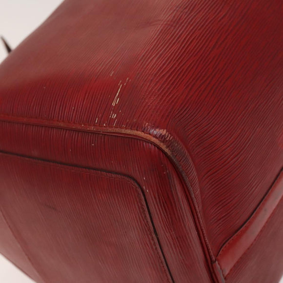 LOUIS VUITTON Epi Keepall 50 Boston Bag Red M42967 LV Auth 141337