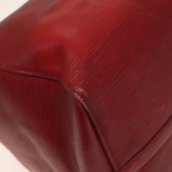 LOUIS VUITTON Epi Keepall 50 Boston Bag Red M42967 LV Auth 141337
