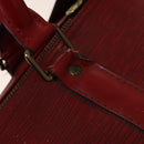 LOUIS VUITTON Epi Keepall 50 Boston Bag Red M42967 LV Auth 141337-14