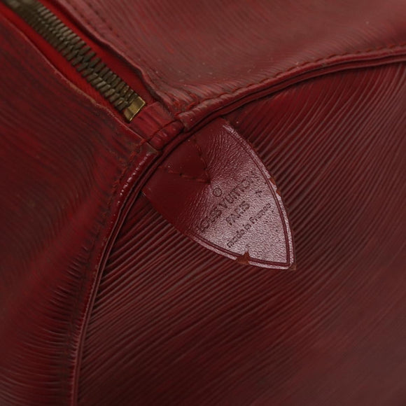 LOUIS VUITTON Epi Keepall 50 Boston Bag Red M42967 LV Auth 141337