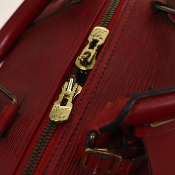 LOUIS VUITTON Epi Keepall 50 Boston Bag Red M42967 LV Auth 141337