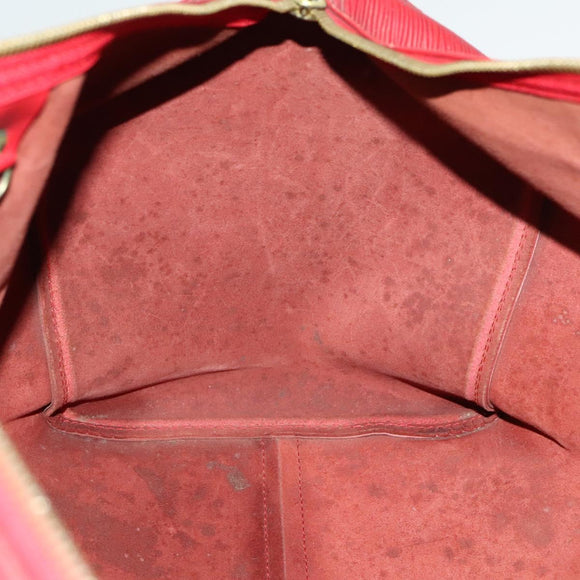 LOUIS VUITTON Epi Keepall 50 Boston Bag Red M42967 LV Auth 141337