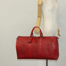 LOUIS VUITTON Epi Keepall 50 Boston Bag Red M42967 LV Auth 141337-22