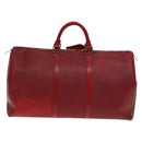 LOUIS VUITTON Epi Keepall 50 Boston Bag Red M42967 LV Auth 141337-3