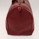 LOUIS VUITTON Epi Keepall 50 Boston Bag Red M42967 LV Auth 141337-4