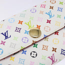 LOUIS VUITTON Multicolor Portefeuille Sarah Wallet White M60667 LV Auth 141338-18