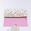 LOUIS VUITTON Multicolor Portefeuille Sarah Wallet White M60667 LV Auth 141338-7