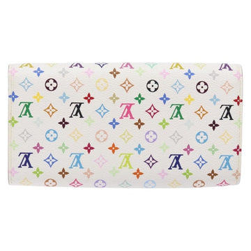 LOUIS VUITTON Multicolor Portefeuille Sarah Wallet White M60667 LV Auth 141338 - 0