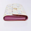 LOUIS VUITTON Multicolor Portefeuille Sarah Wallet White M60667 LV Auth 141338-3
