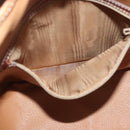 CELINE Macadam Canvas Shoulder Bag PVC Leather Brown Gold Auth 141339-24