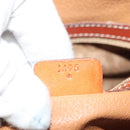 CELINE Macadam Canvas Shoulder Bag PVC Leather Brown Gold Auth 141339-12