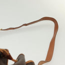 CELINE Macadam Canvas Shoulder Bag PVC Leather Brown Gold Auth 141339-14