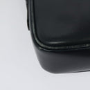 CELINE Shoulder Bag Leather Navy Gold Auth 141341-8