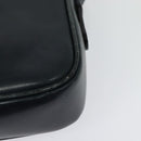 CELINE Shoulder Bag Leather Navy Gold Auth 141341-17