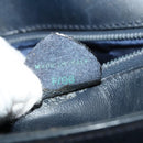 CELINE Shoulder Bag Leather Navy Gold Auth 141341-12