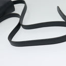 CELINE Shoulder Bag Leather Navy Gold Auth 141341-7