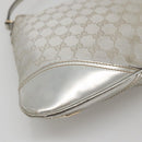 GUCCI GG Canvas Abbey Shoulder Bag Silver 169947 Auth 141344-15