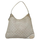 GUCCI GG Canvas Abbey Shoulder Bag Silver 169947 Auth 141344-13