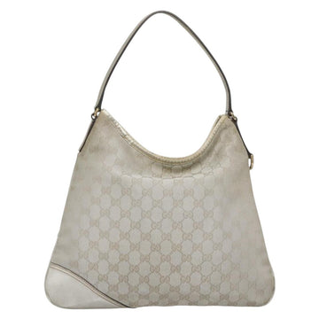 GUCCI GG Canvas Abbey Shoulder Bag Silver 169947 Auth 141344 - 0
