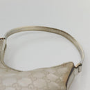 GUCCI GG Canvas Abbey Shoulder Bag Silver 169947 Auth 141344-8