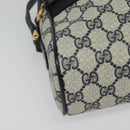 GUCCI GG Supreme Sherry Line Shoulder Bag PVC Navy Gold 001 4071 5 Auth 141349-9